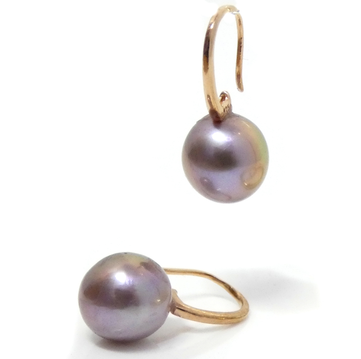 dark purple pearl earrings