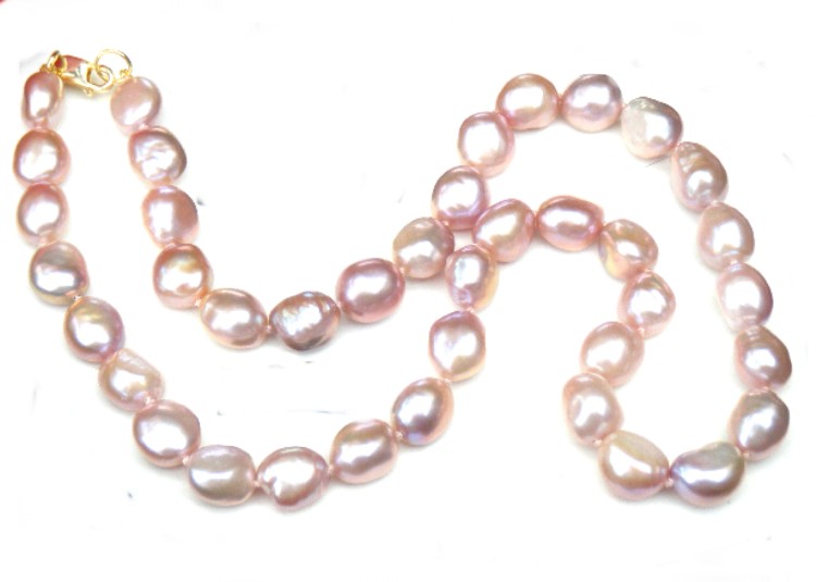 Pinks Irregular Shaped Pearls Necklace